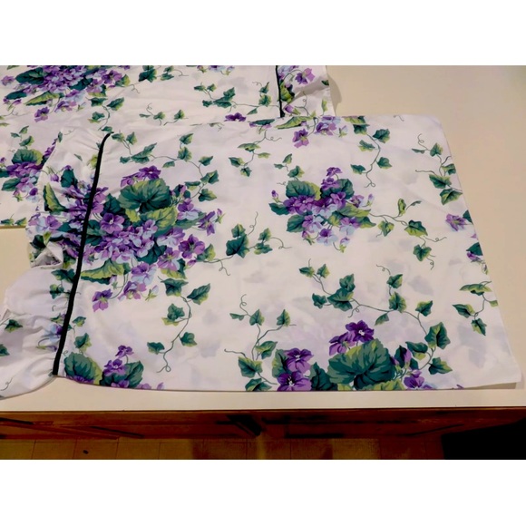 WAVERLY HEIRLOOM GARDEN SWEET VIOLET COMFORTER SET VINTAGE - Picture 13 of 13